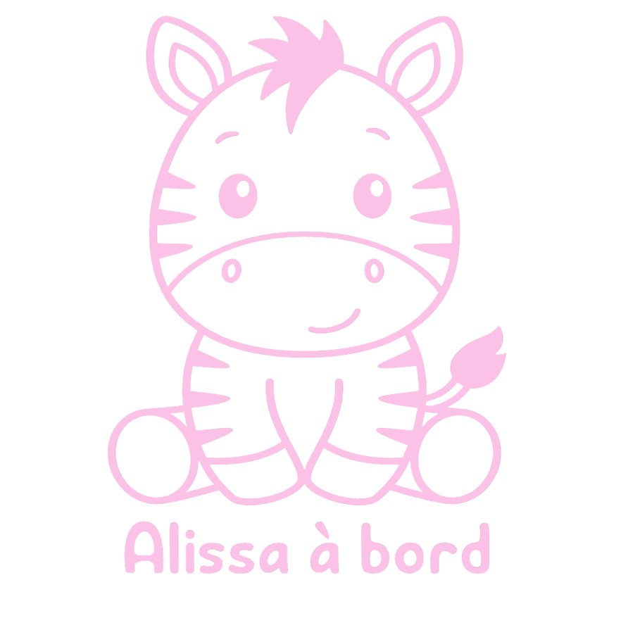 Autocollant Bébé à bord - Zebre