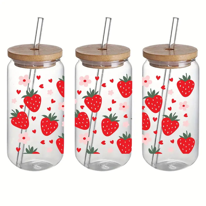 Gobelet en verre - Strawberry Love