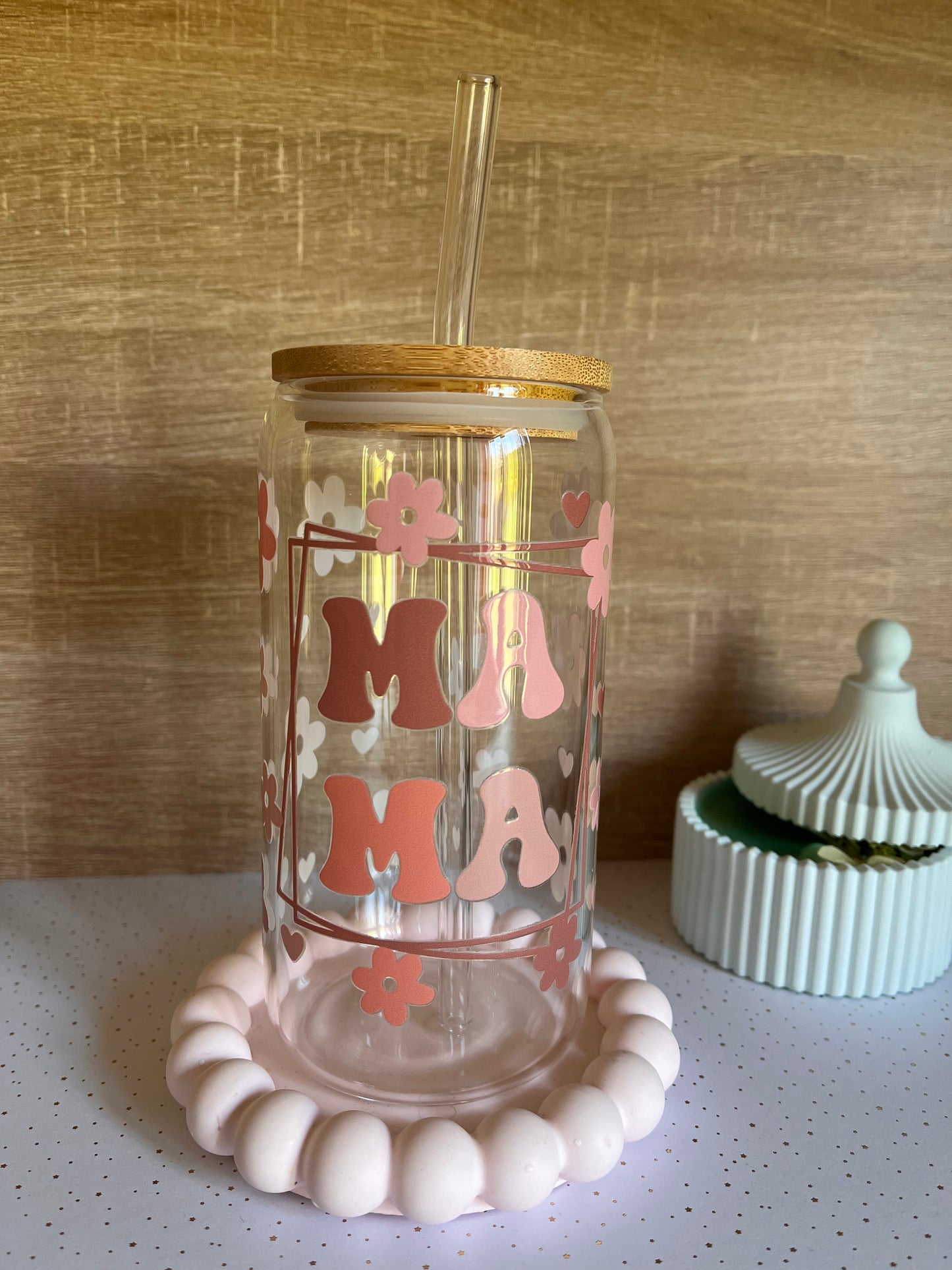 Gobelet en verre floral - MAMA