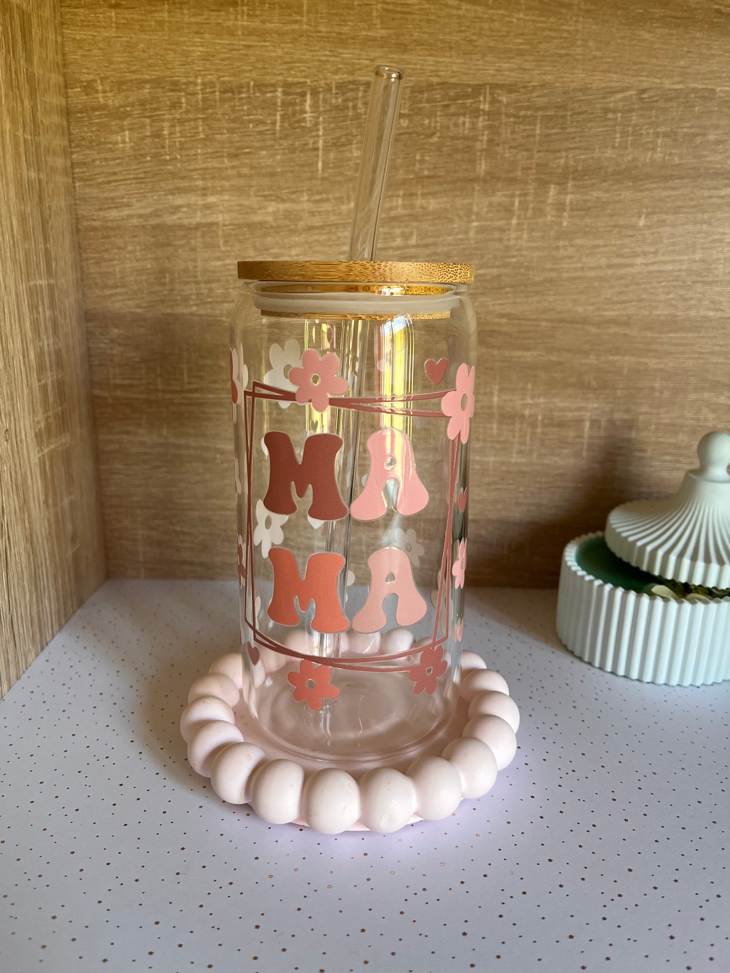 Gobelet en verre floral - MAMA